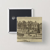 Verblijf van John A Warden Sewickley Vierkante Button 5,1 Cm (Voorkant /achterkant)