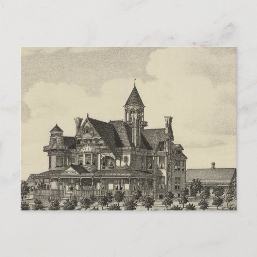 Verblijf van John D Knox, Topeka, Kansas Briefkaart (Voorkant)