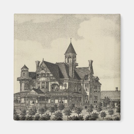 Verblijf van John D Knox, Topeka, Kansas Magneet (Voorkant)