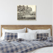 Verblijf van John S Rogers in Manasquan, NJ Canvas Afdruk (Insitu (Slaapkamer))