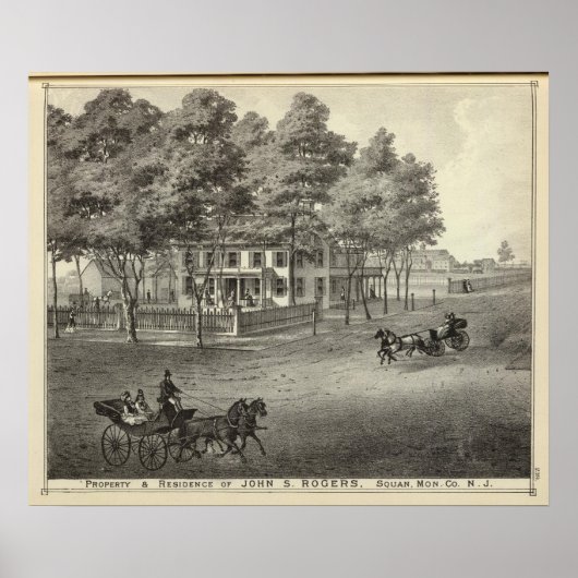 Verblijf van John S Rogers in Manasquan, NJ Poster (Voorkant)