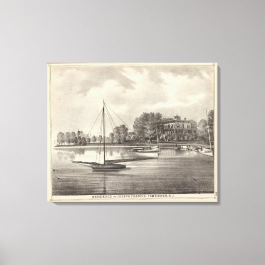 Verblijf van Joseph Francis, Toms rivier, NJ Canvas Afdruk (Voorkant)