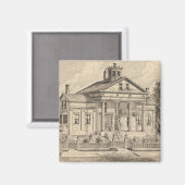 Verblijf van mevrouw EE Marsh, Brandon in Vermont Magneet (Voorkant / Achterkant)