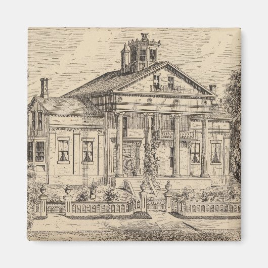 Verblijf van mevrouw EE Marsh, Brandon in Vermont Magneet (Voorkant)