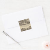 Verblijf van Thomas Hornbrook Vierkante Sticker (Envelop)