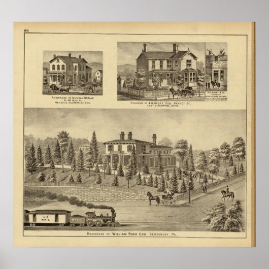 Verblijf van William Reed , Sewickley Poster (Voorkant)