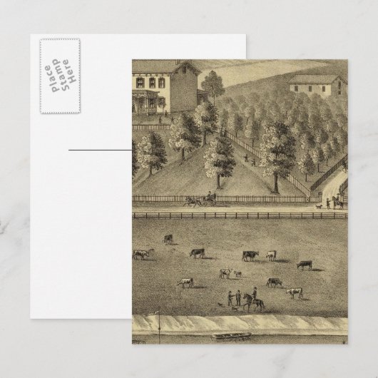 Verblijf van William Schrader Briefkaart (Voorkant / Achterkant)