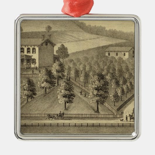 Verblijf van William Schrader Metalen Ornament (Voorkant)