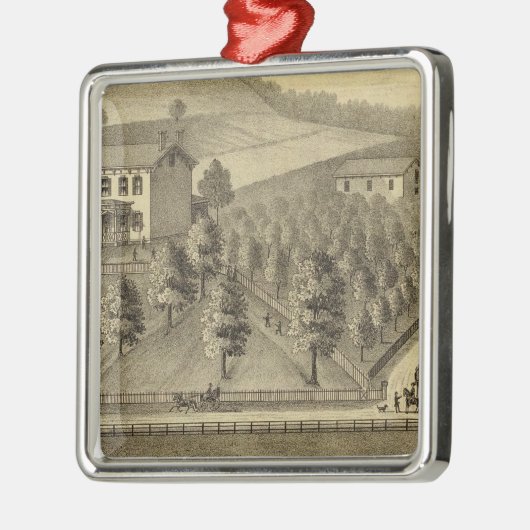 Verblijf van William Schrader Metalen Ornament (Links)