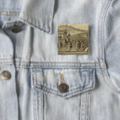 Verblijf van William Schrader Vierkante Button 5,1 Cm (In situ)