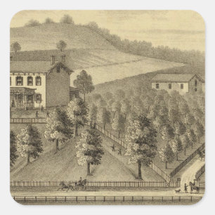 Verblijf van William Schrader Vierkante Sticker