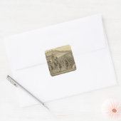Verblijf van William Schrader Vierkante Sticker (Envelop)