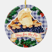 Verblijf voor de bosbessen taart kerst ornament (Achterkant)