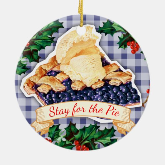 Verblijf voor de bosbessen taart kerst ornament (Achterkant)