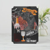 Verblijf voor de Fright Halloween Cocktail Party Kaart (Staand voorkant)