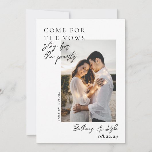 Verblijf voor de partijfoto sparen de Datum Kaart (Voorkant)