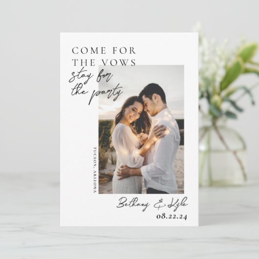 Verblijf voor de partijfoto sparen de Datum Kaart (Staand voorkant)