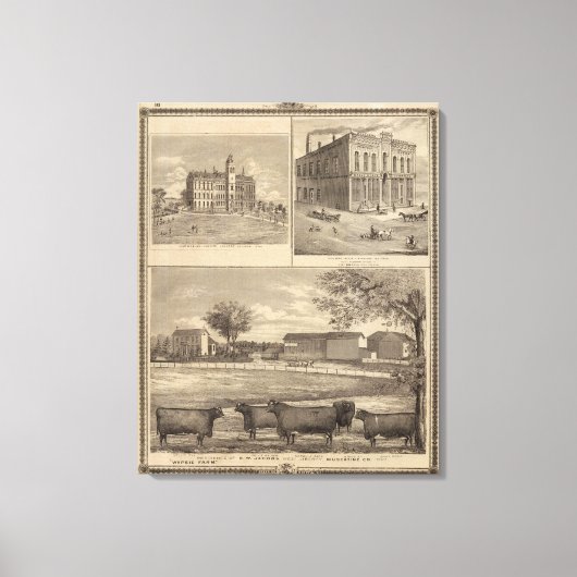 Verblijf West Liberty College Canvas Afdruk (Voorkant)