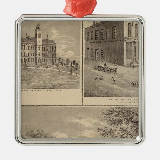 Verblijf West Liberty College Metalen Ornament (Voorkant)