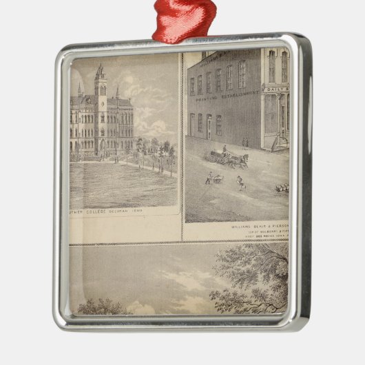 Verblijf West Liberty College Metalen Ornament (Links)