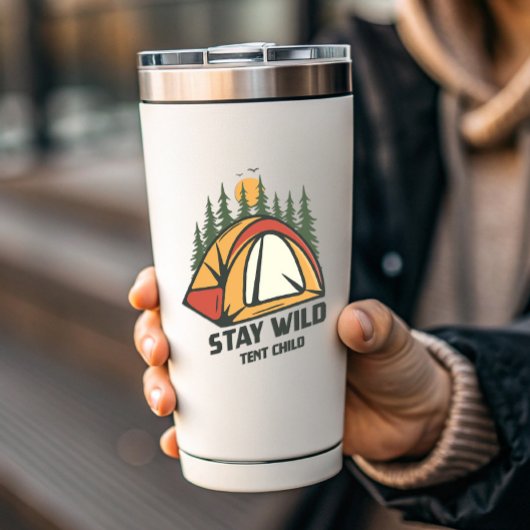 Verblijf Wild Tent Camping | Afgesneden Sticker