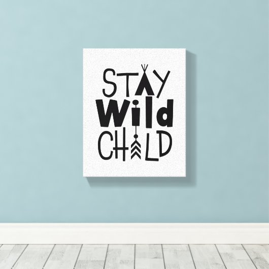 Verblijf Wilde Kind Canvas Afdruk (Insitu (Houten vloer))