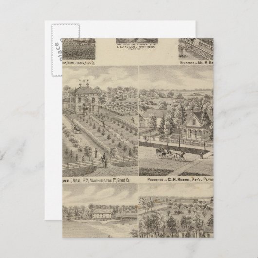 Verblijfplaats en fabriek van L & J Keller Briefkaart (Voorkant / Achterkant)