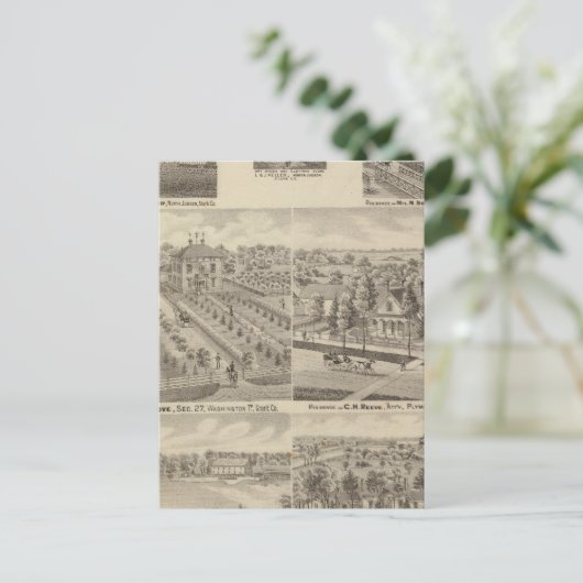 Verblijfplaats en fabriek van L & J Keller Briefkaart (Staand voorkant)