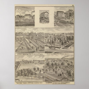 Verblijfplaats en fabriek van L & J Keller Poster