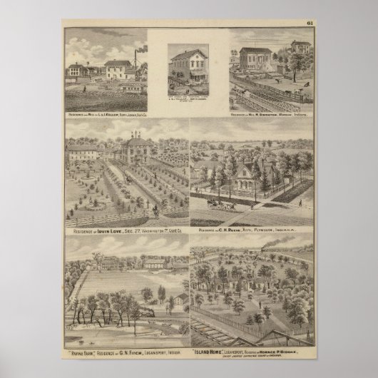 Verblijfplaats en fabriek van L & J Keller Poster (Voorkant)