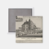 Verblijfplaats Shattuck, McLane Mills Magneet (Voorkant / Achterkant)
