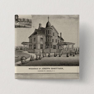Verblijfplaats Shattuck, McLane Mills Vierkante Button 5,1 Cm