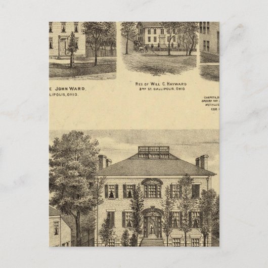 Verblijfplaats van dr. Joseph Shallcross Briefkaart (Voorkant)