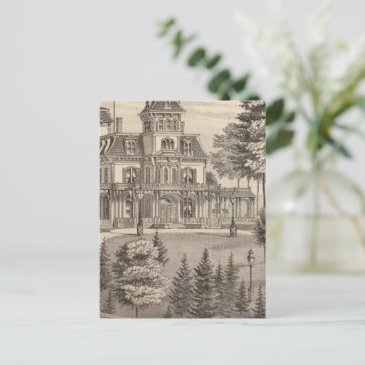 Verblijfplaats van Genl HH Baxter in Rutland Vermo Briefkaart (Staand voorkant)