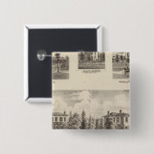 Verblijfplaats van Henry Baker e.a. Vierkante Button 5,1 Cm (Voorkant /achterkant)