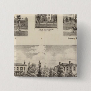 Verblijfplaats van Henry Baker e.a. Vierkante Button 5,1 Cm
