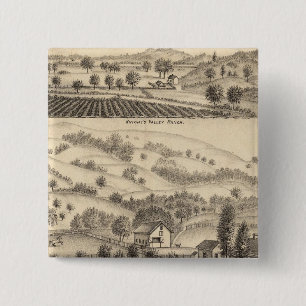Verblijfplaats van Joseph Alexander, Mendocino Vierkante Button 5,1 Cm
