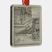 Verblijfplaats van Milton Thornburgh Fayette Co. Metalen Ornament (Rechts)