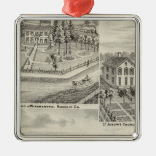 Verblijfplaats van Milton Thornburgh Fayette Co. Metalen Ornament
