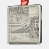 Verblijfplaats van Milton Thornburgh Fayette Co. Metalen Ornament (Links)
