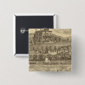 Verblijfplaats van WH Mooney Vierkante Button 5,1 Cm (Voorkant /achterkant)