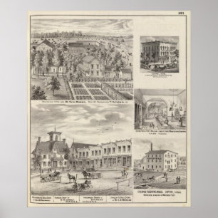 Verblijfplaats van wijlen Dr. Seth Hobbs Washingto Poster
