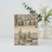 Verblijfplaats zwarte woon, boerderij briefkaart (Staand voorkant)