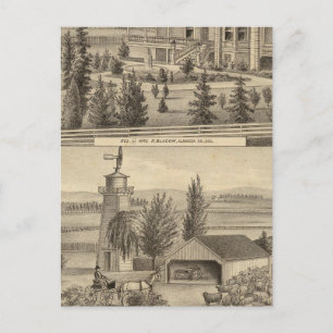 Verblijfplaats zwarte woon, boerderij briefkaart