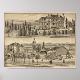 Verblijfplaats zwarte woon, boerderij poster