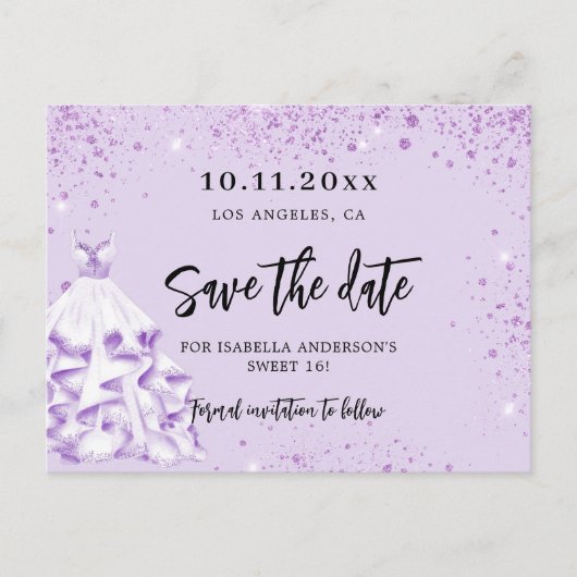 Verblijfsdag vioolkledij, sla de datumkaart op aankondigingskaart (Voorkant)