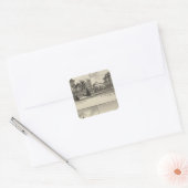 Verblijfselen, Abilene, Kansas Vierkante Sticker (Envelop)