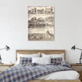 Verblijfselen, bedrijven en stad Eyota Canvas Afdruk (Insitu (Slaapkamer))