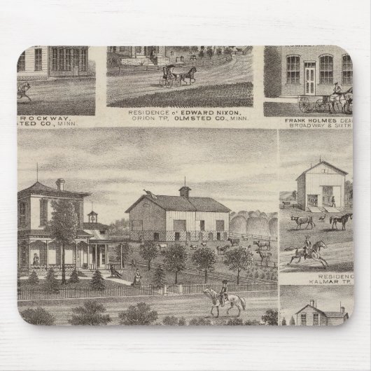 Verblijfselen, bedrijven en stad Eyota Muismat (Voorkant)