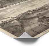 Verblijfselen, bedrijven en stad Eyota Poster (Hoek)